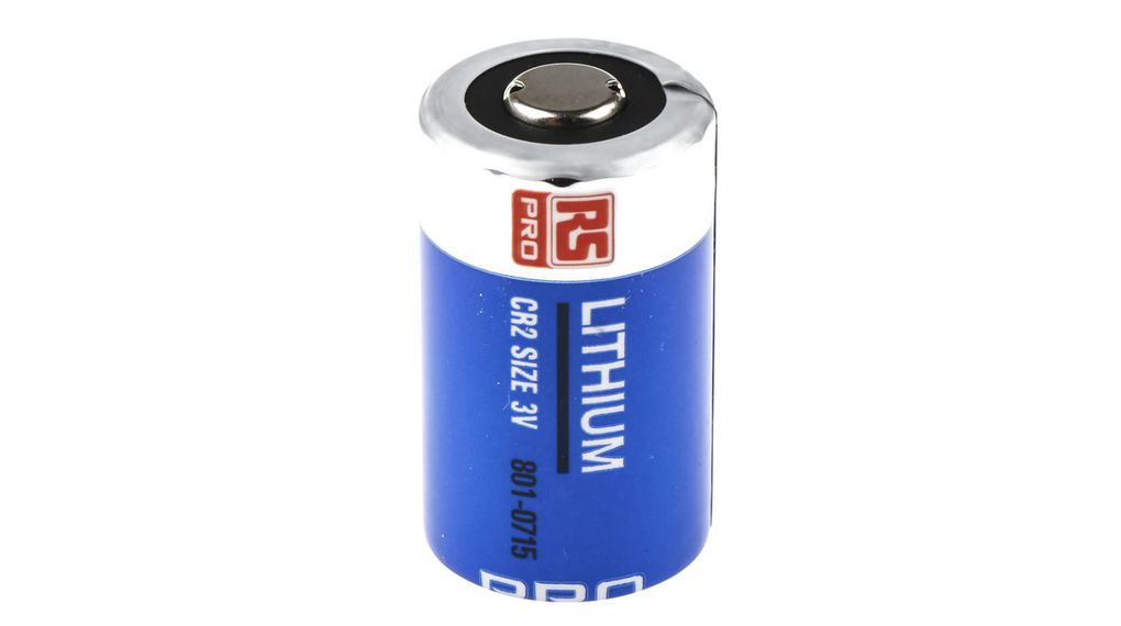 Primärbatteri, 3V, 1Ah, CR2, Litiummangandioxid, Standard